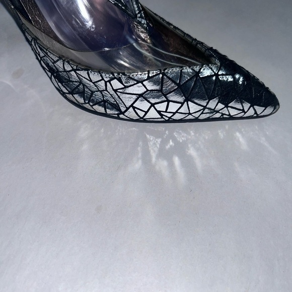 Jeffrey Campbell handmade silver ankle wrap pointy toe high heel shoes size 9.5 - Picture 11 of 17